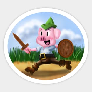 STORYBOOK PIG ADVENTURER Sticker